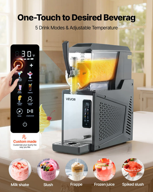 Máquina Slushy VEVOR 4L para Bebidas Geladas em Casa