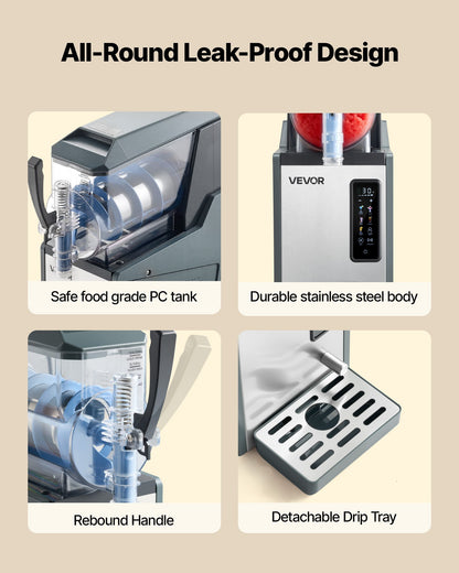 Máquina Slushy VEVOR 4L para Bebidas Geladas em Casa