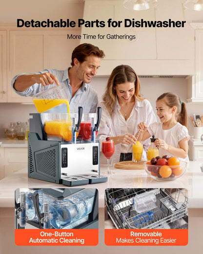 Máquina Slushy VEVOR 4L x 2 Tanques - Sem Gelo
