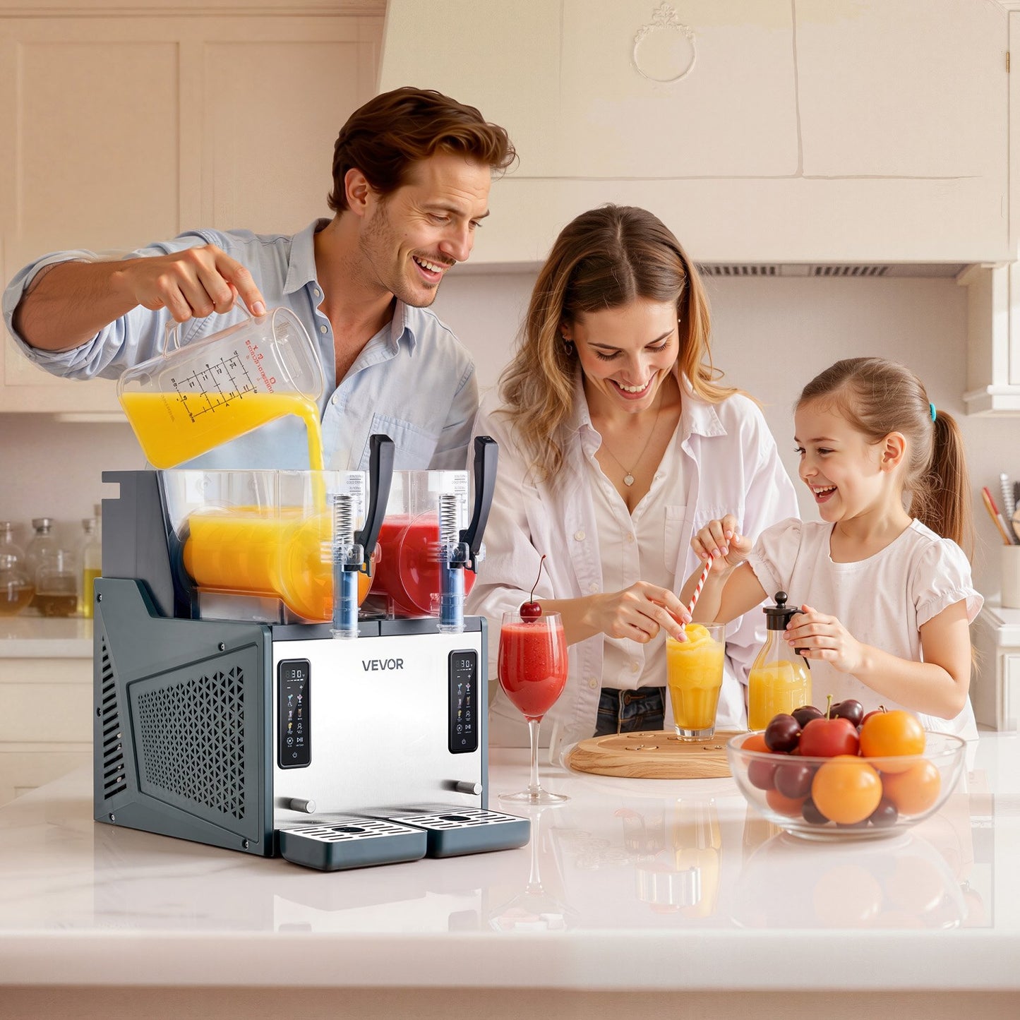 Máquina Slushy VEVOR 4L x 2 Tanques - Sem Gelo