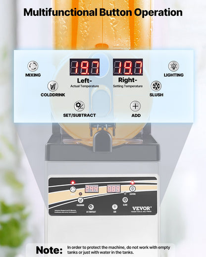Máquina Profissional de Bebidas Geladas 15L VEVOR