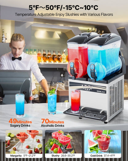 Máquina Slushy VEVOR 15Lx2
