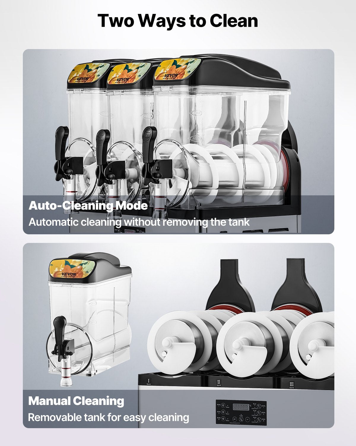 Máquina Slushy Tripla 15L VEVOR para Bebidas Congeladas