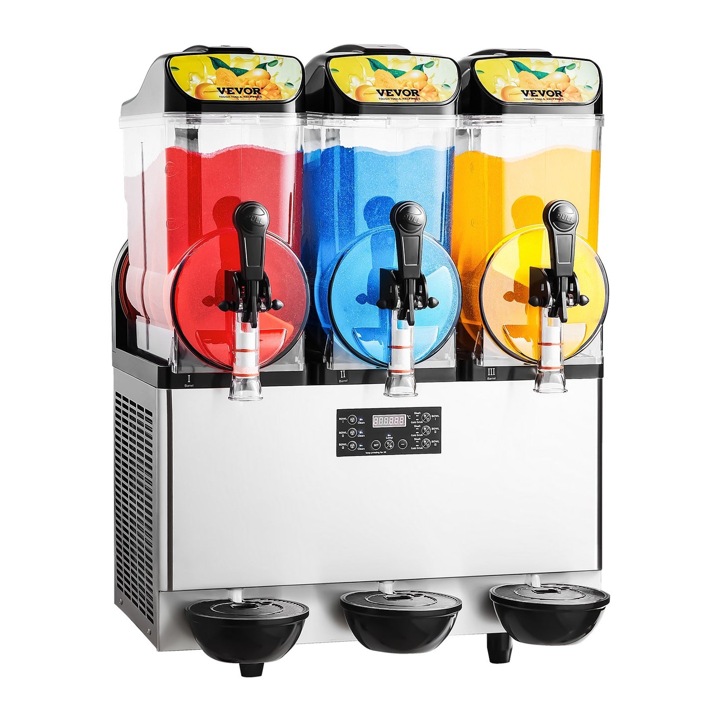 Máquina Slushy Tripla 15L VEVOR para Bebidas Congeladas