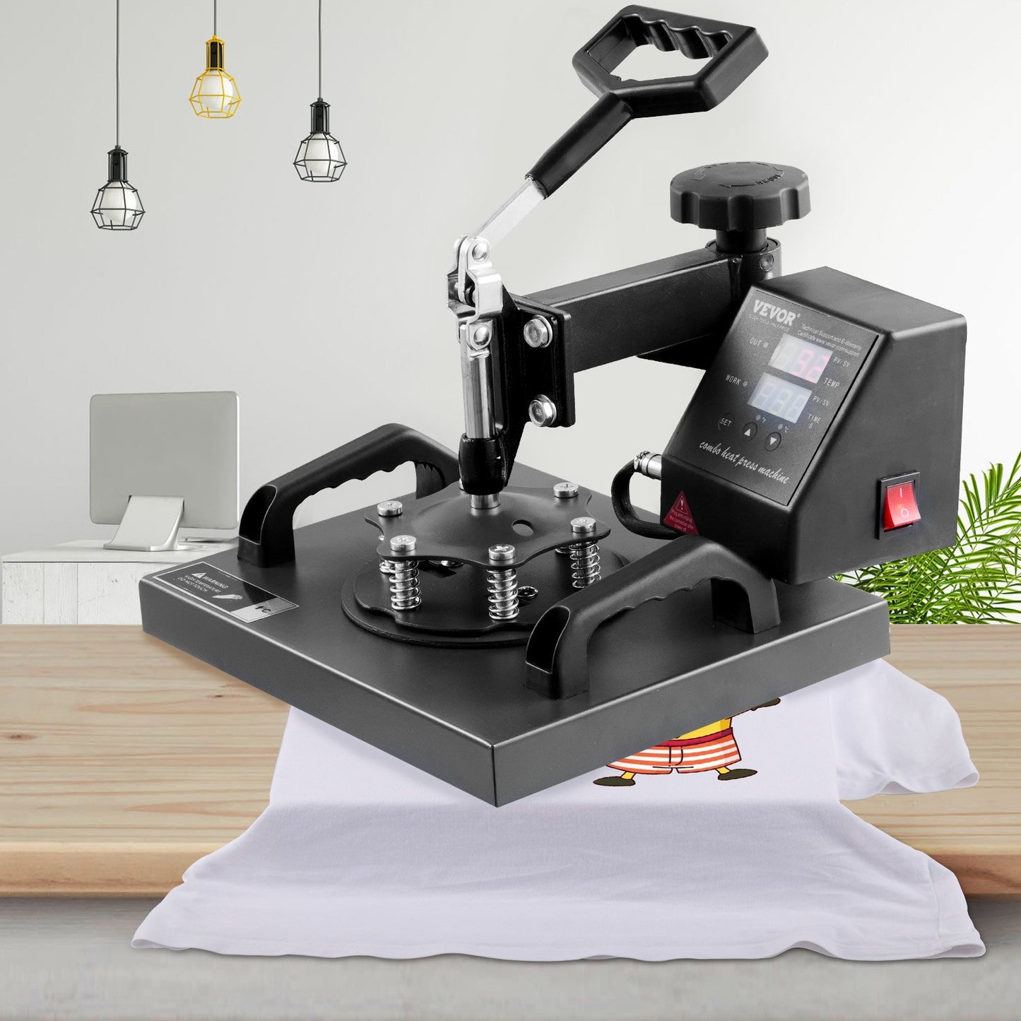 Prensa Térmica VEVOR 2 em 1 250x300mm para Sublimação