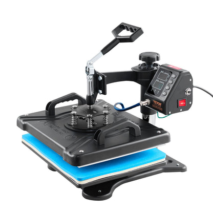 Prensa Térmica 10 em 1 VEVOR 1000W com Rotação 360°