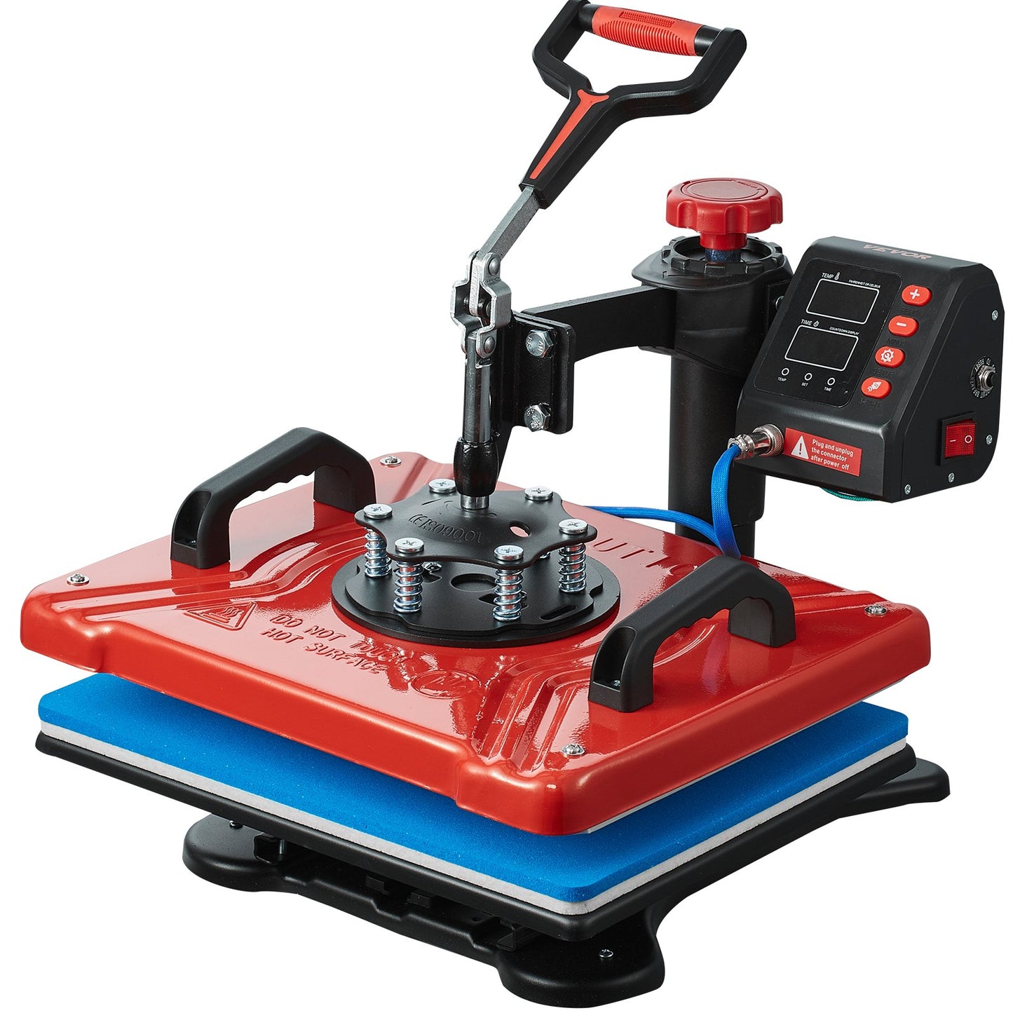 Prensa Térmica 10 em 1 VEVOR 1000W com Rotação 360°