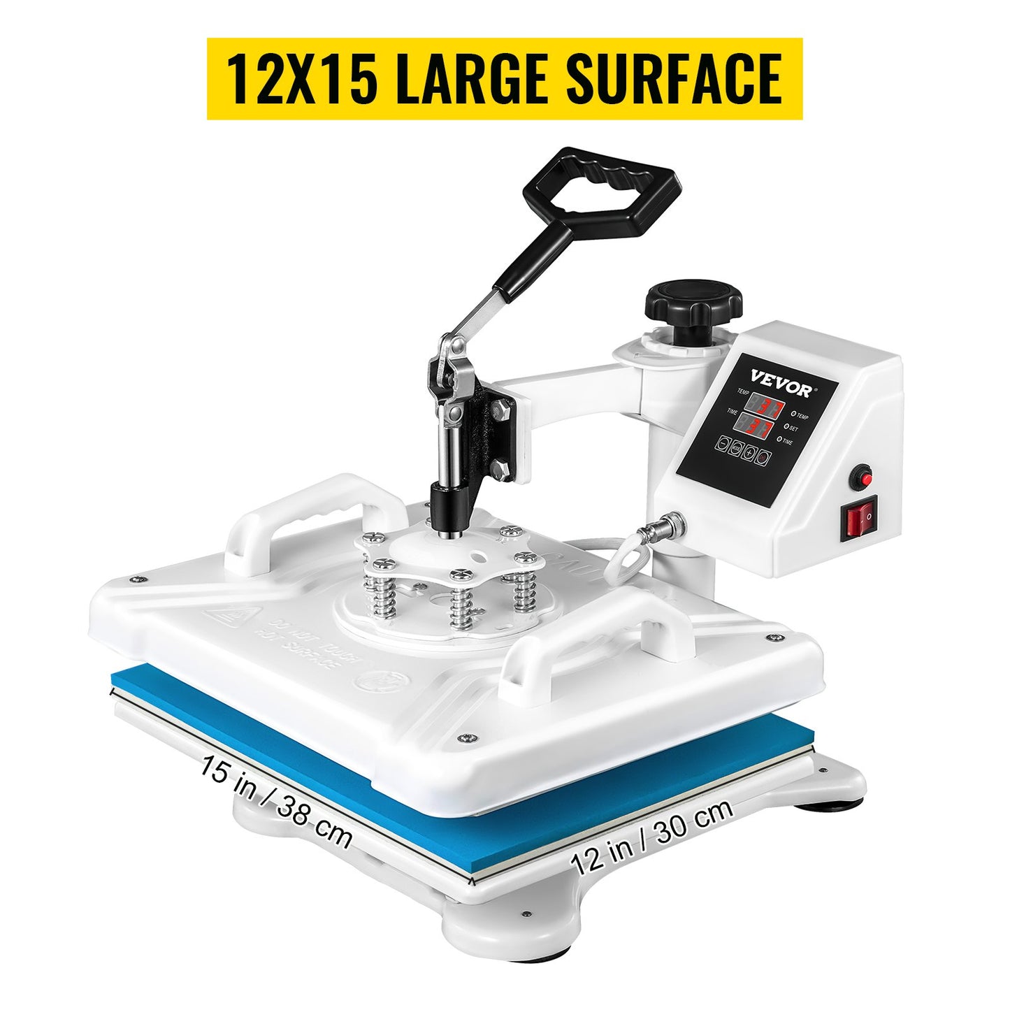 Prensa Térmica 5 em 1 VEVOR 1250W para Têxteis e Mais