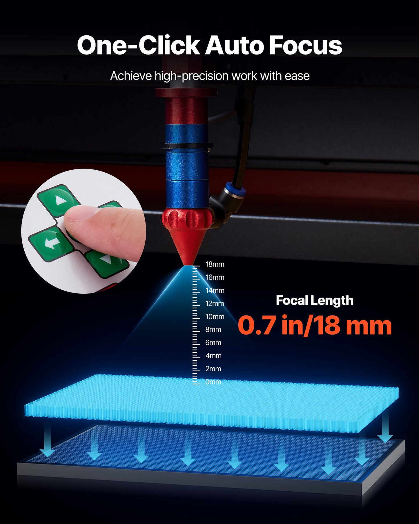 Gravadora Laser CO2 VEVOR 130W 1400x900 mm Profissional