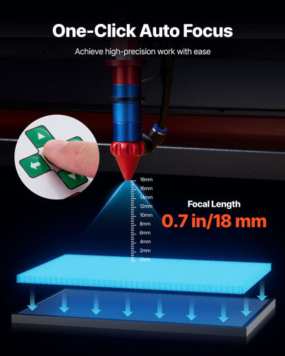 Gravadora Laser CO2 VEVOR 130W 1400x900 mm Profissional