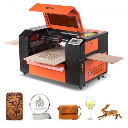Gravadora Laser CO2 VEVOR 60W 600x400mm com Assistência de Ar