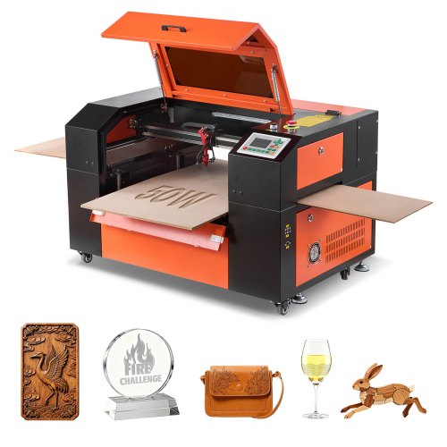 Gravadora Laser CO2 VEVOR 50W 500x300mm Profissional