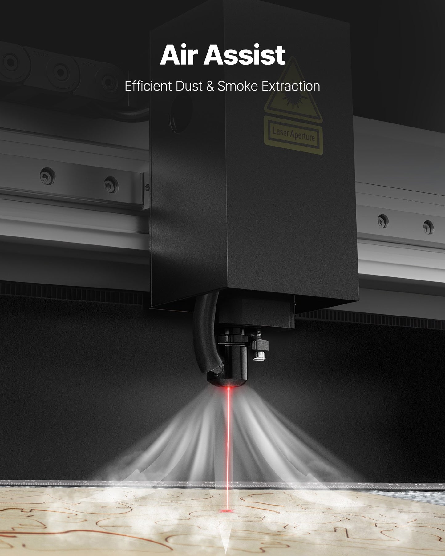 Gravadora Laser CO2 VEVOR 55W com Câmara 16MP e Eixo Rotativo
