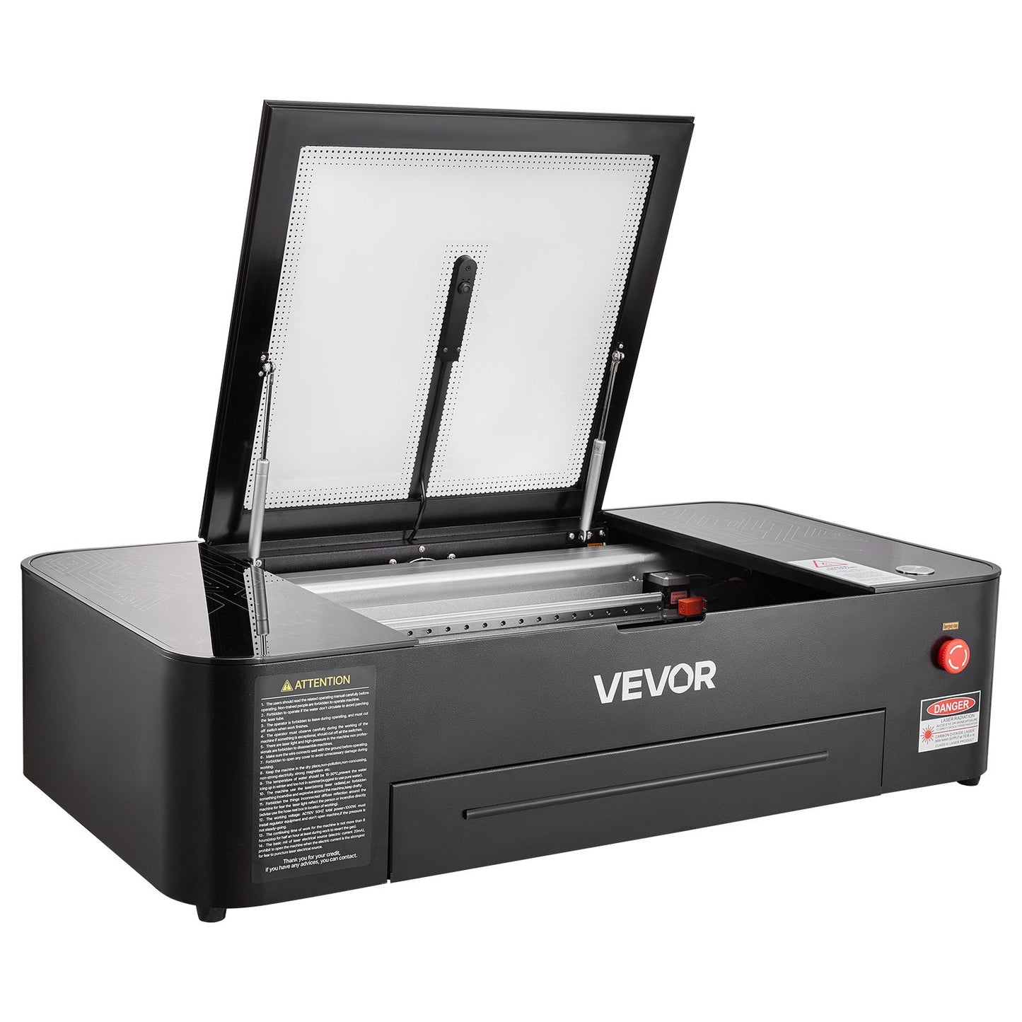 Gravadora Laser CO2 VEVOR 55W com Câmara 16MP e Eixo Rotativo