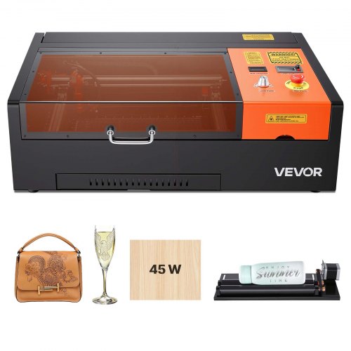 Gravadora Laser CO2 VEVOR 45W com Eixo Rotativo