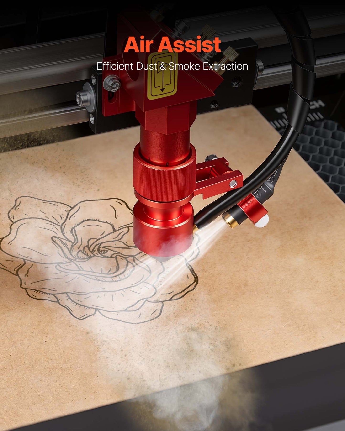 Gravadora Laser CO2 VEVOR 45W com Eixo Rotativo