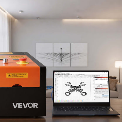 Gravadora Laser CO2 VEVOR 45W com Eixo Rotativo