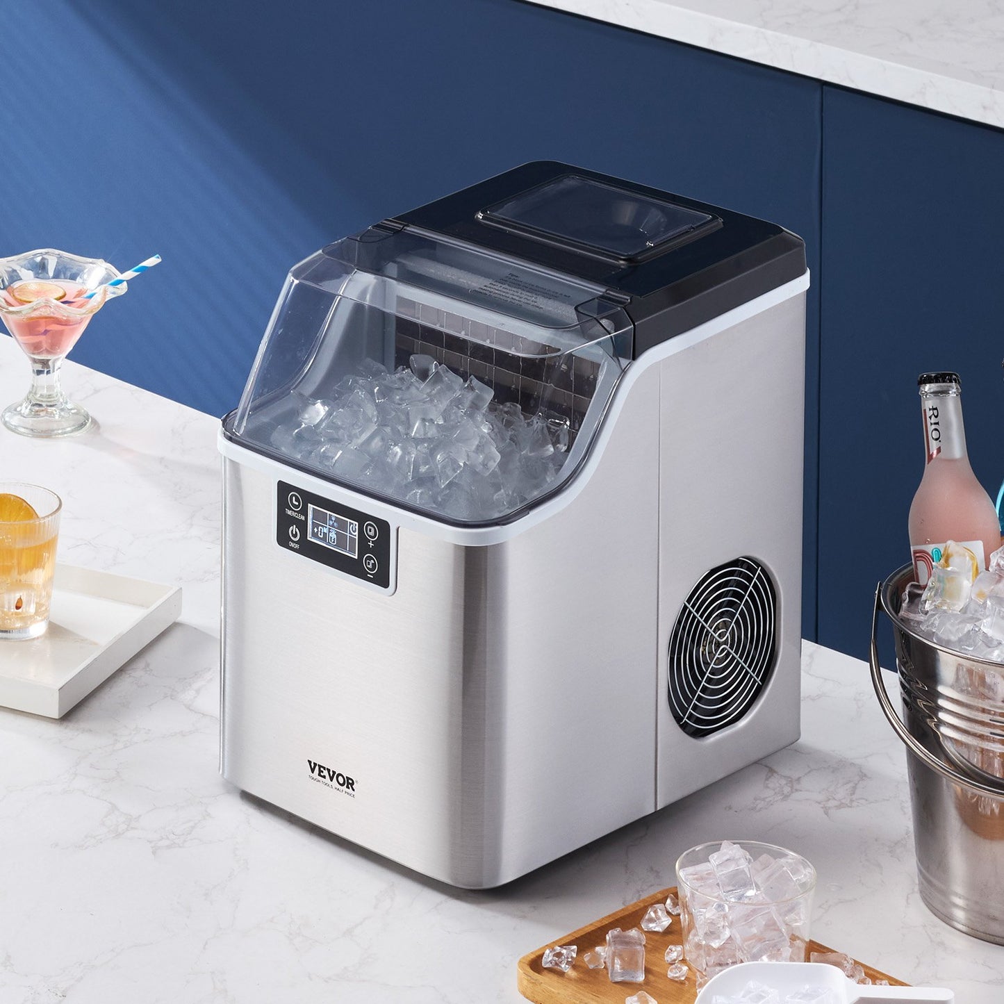 Máquina de Gelo VEVOR Portátil - 24 Cubos em 15 Minutos