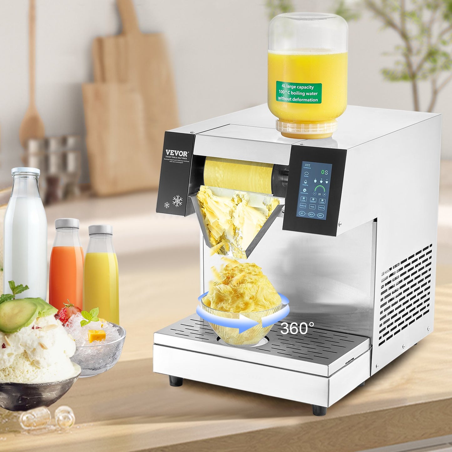 Máquina de Gelo Floco de Neve Comercial VEVOR 573L/24H