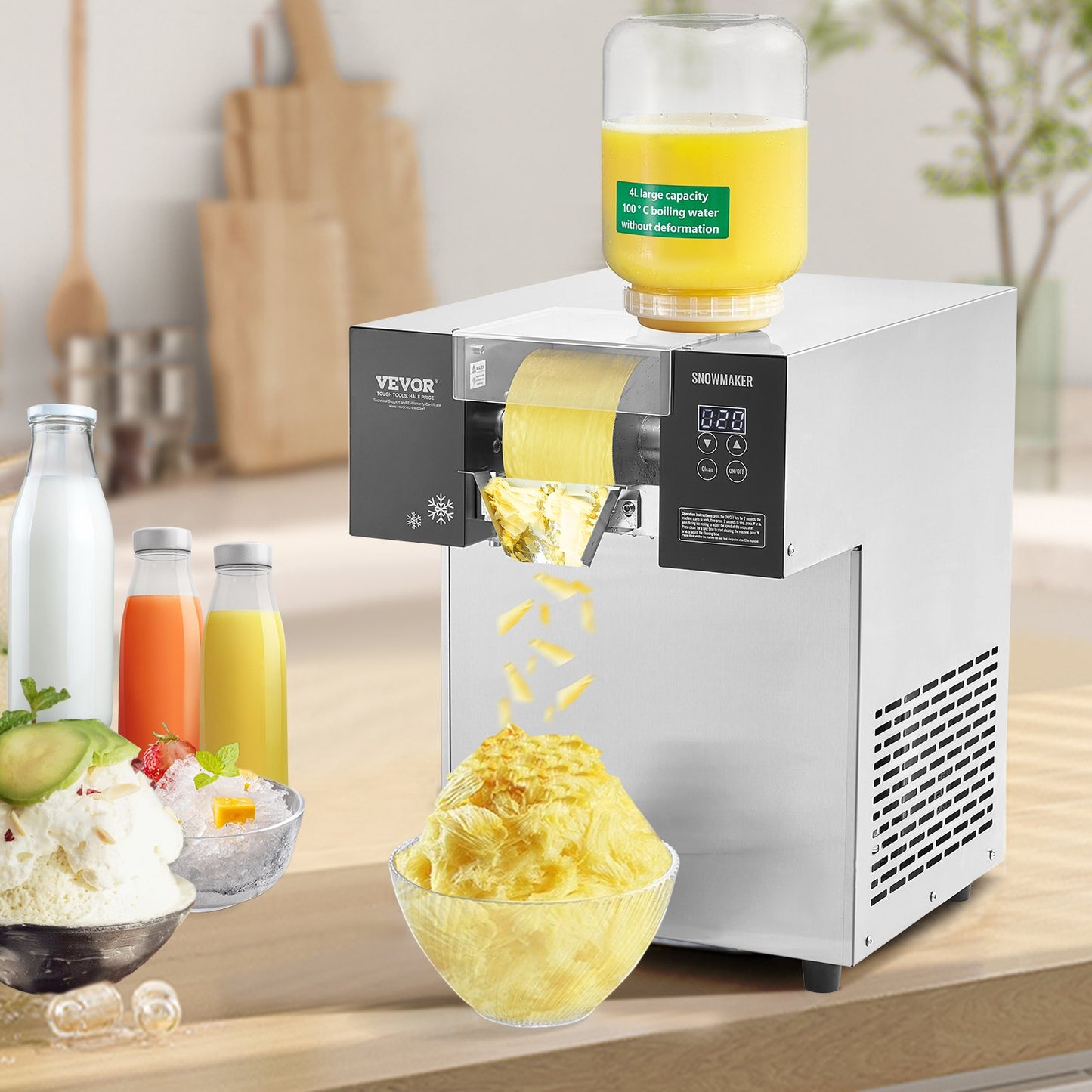 Máquina de Gelo Floco de Neve Comercial VEVOR 397L/24H