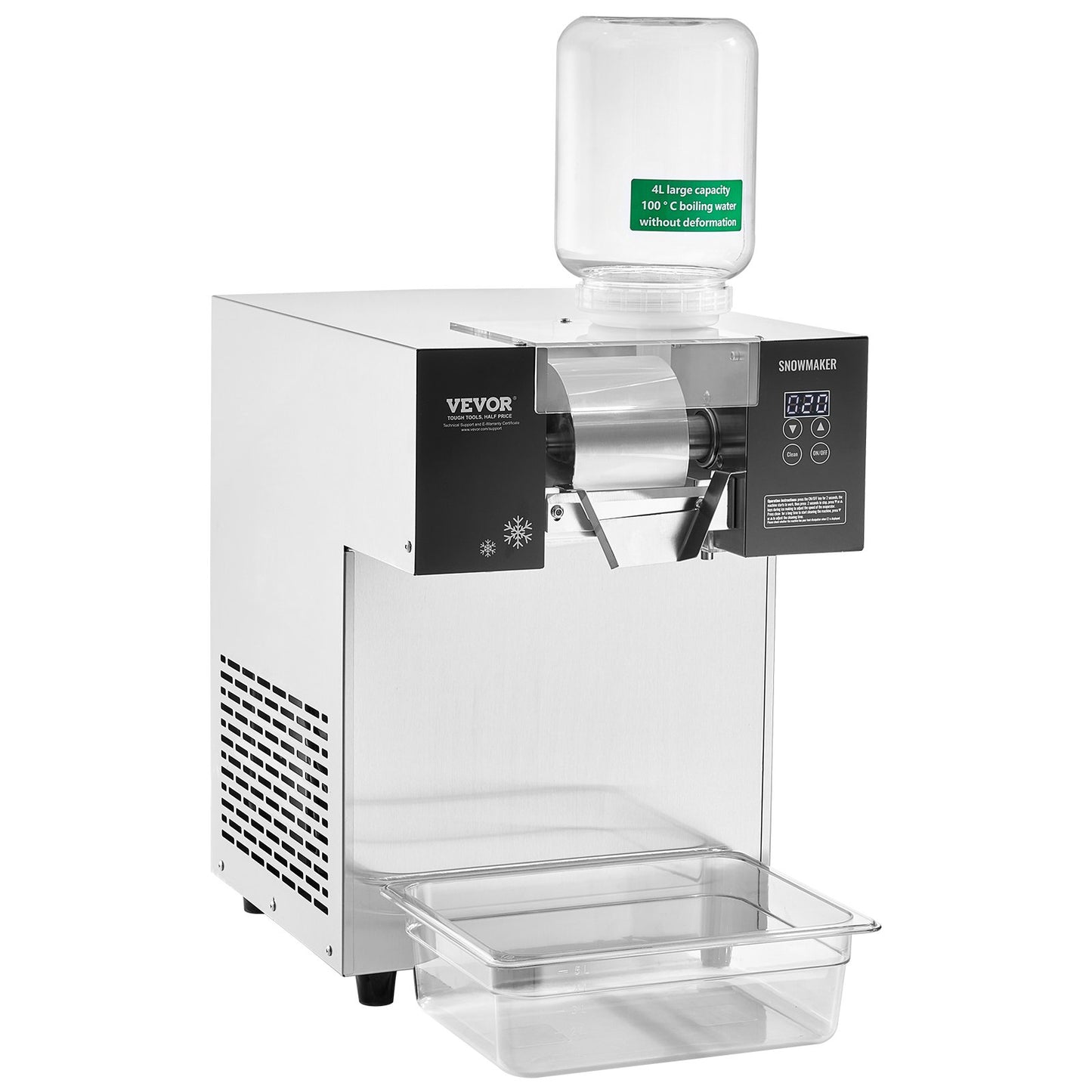 Máquina de Gelo Floco de Neve Comercial VEVOR 397L/24H
