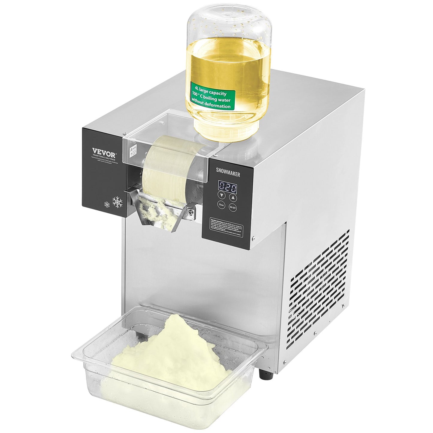 Máquina de Gelo Floco de Neve Comercial VEVOR 397L/24H