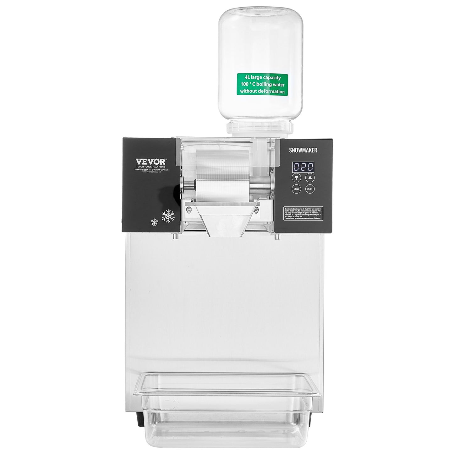 Máquina de Gelo Floco de Neve Comercial VEVOR 397L/24H