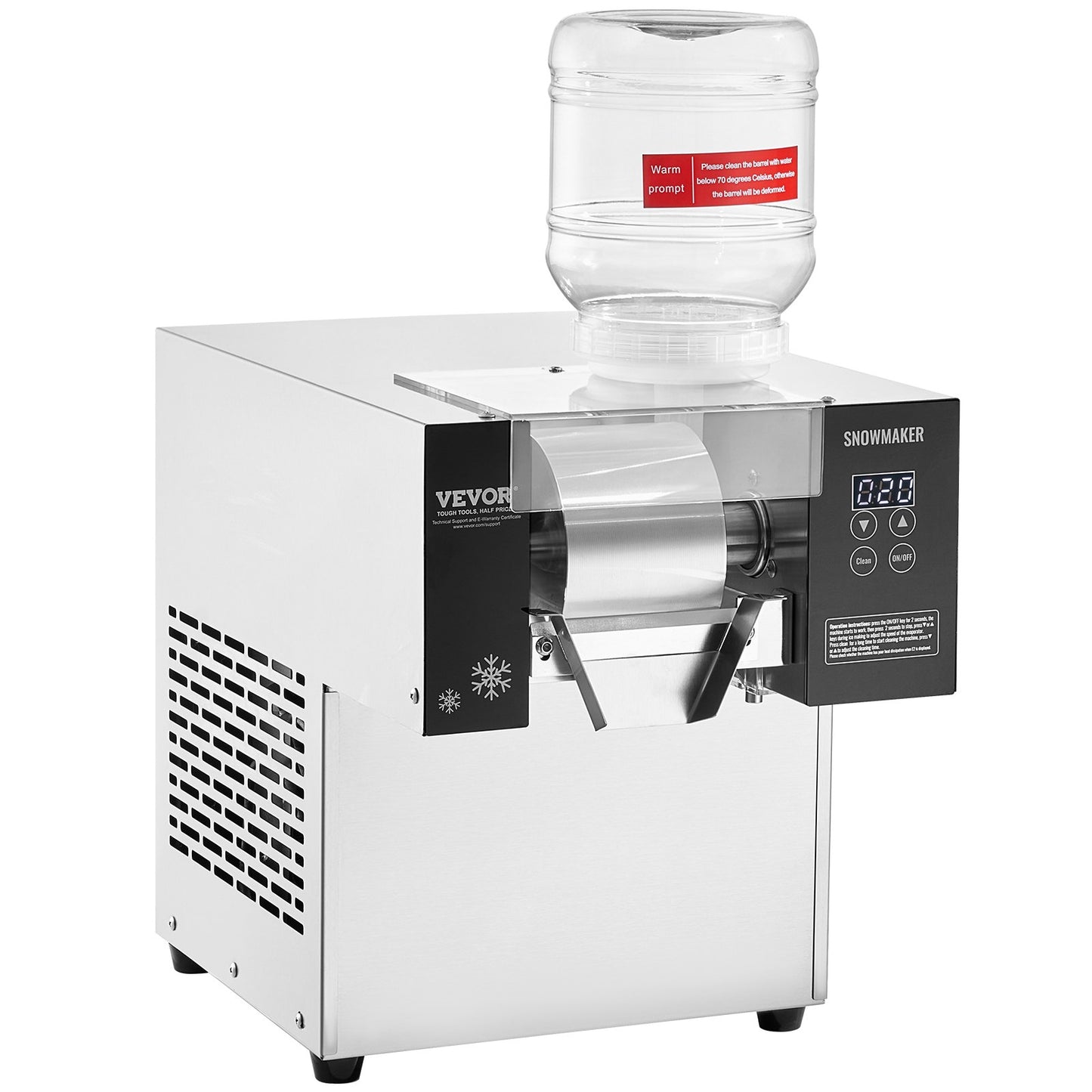 Máquina de Gelo Floco de Neve Comercial 276L/24H VEVOR
