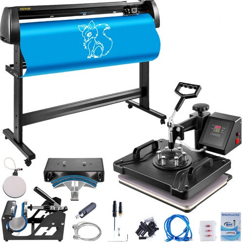 VEVOR 5 em 1 Prensa Térmica Digital e Recortadora Vinil 1350mm