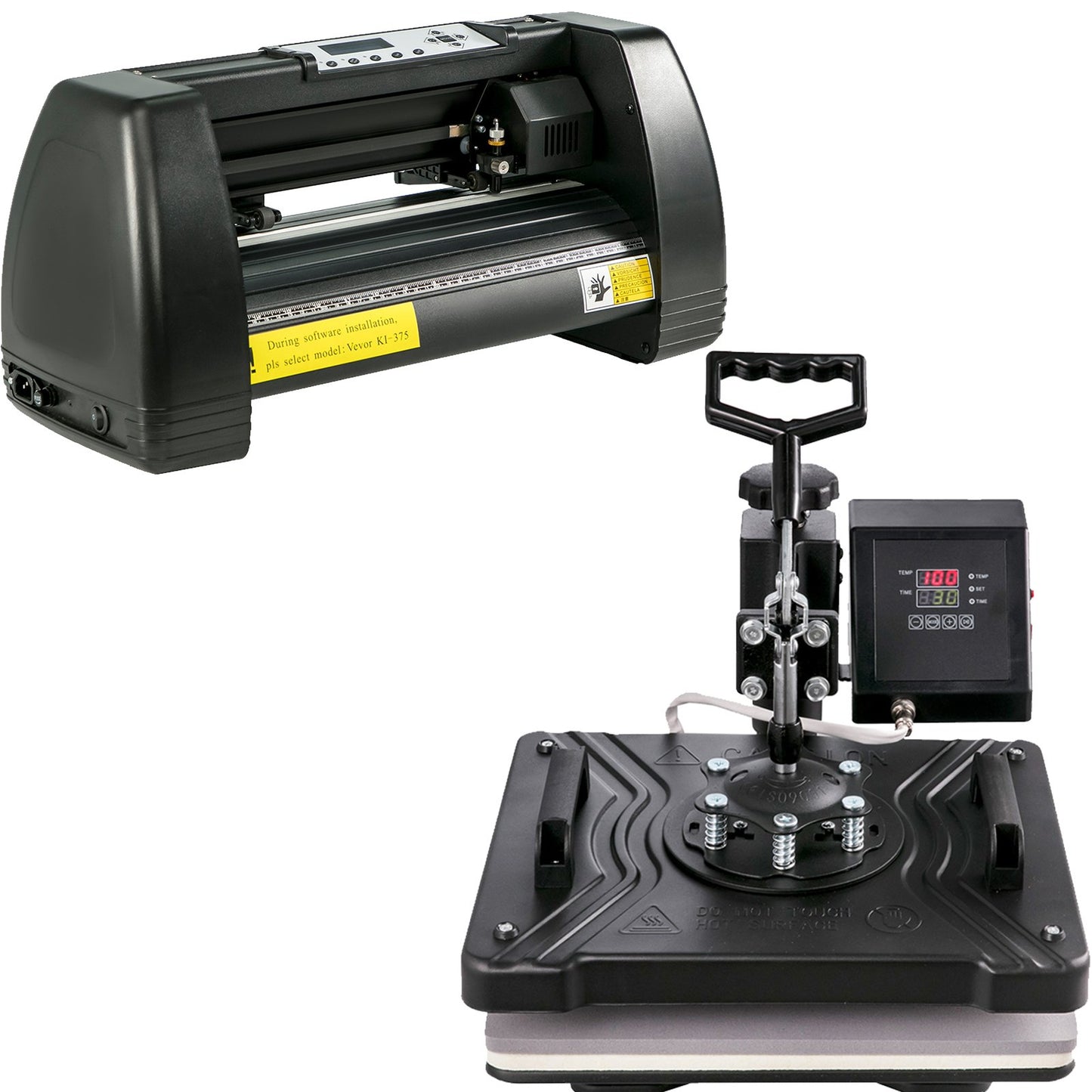 VEVOR 5 em 1 Prensa Térmica Digital + Cortador Vinil 14"