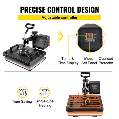 Prensa Térmica 5 em 1 VEVOR com Plotter e Software