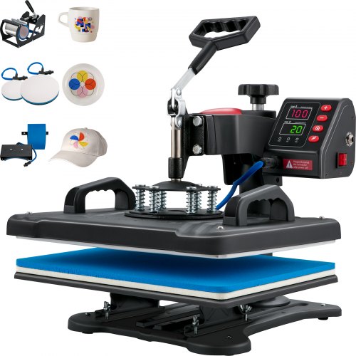 Prensa Térmica 5 em 1 VEVOR Digital 1250W