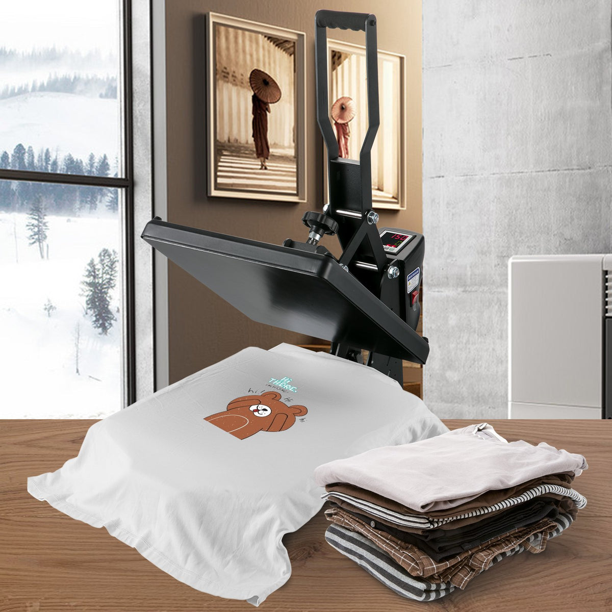 Máquina de Estampar Têxteis 380x380mm VEVOR