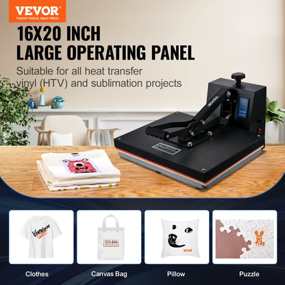 Prensa Térmica VEVOR 40x51 cm para Sublimação