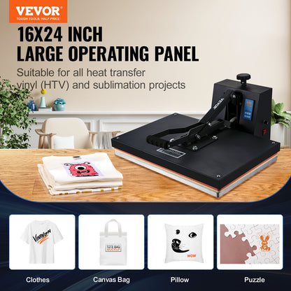 Prensa Térmica VEVOR 40x61 cm para Sublimação e DIY