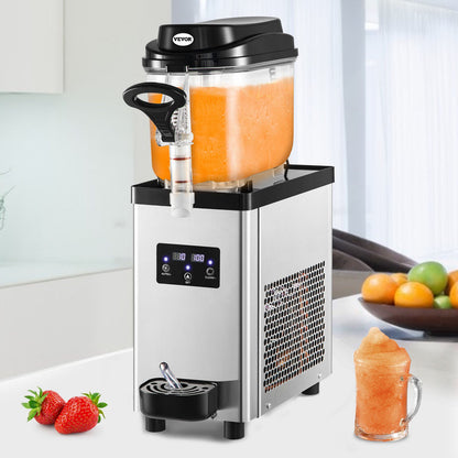 Máquina Slushy Comercial VEVOR 6L em Aço Inoxidável