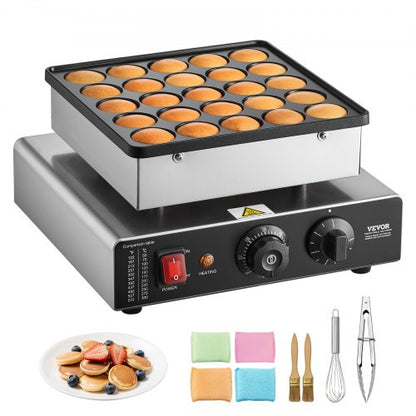 Mini Máquina de Panquecas VEVOR 25 Unidades - Aço Inox