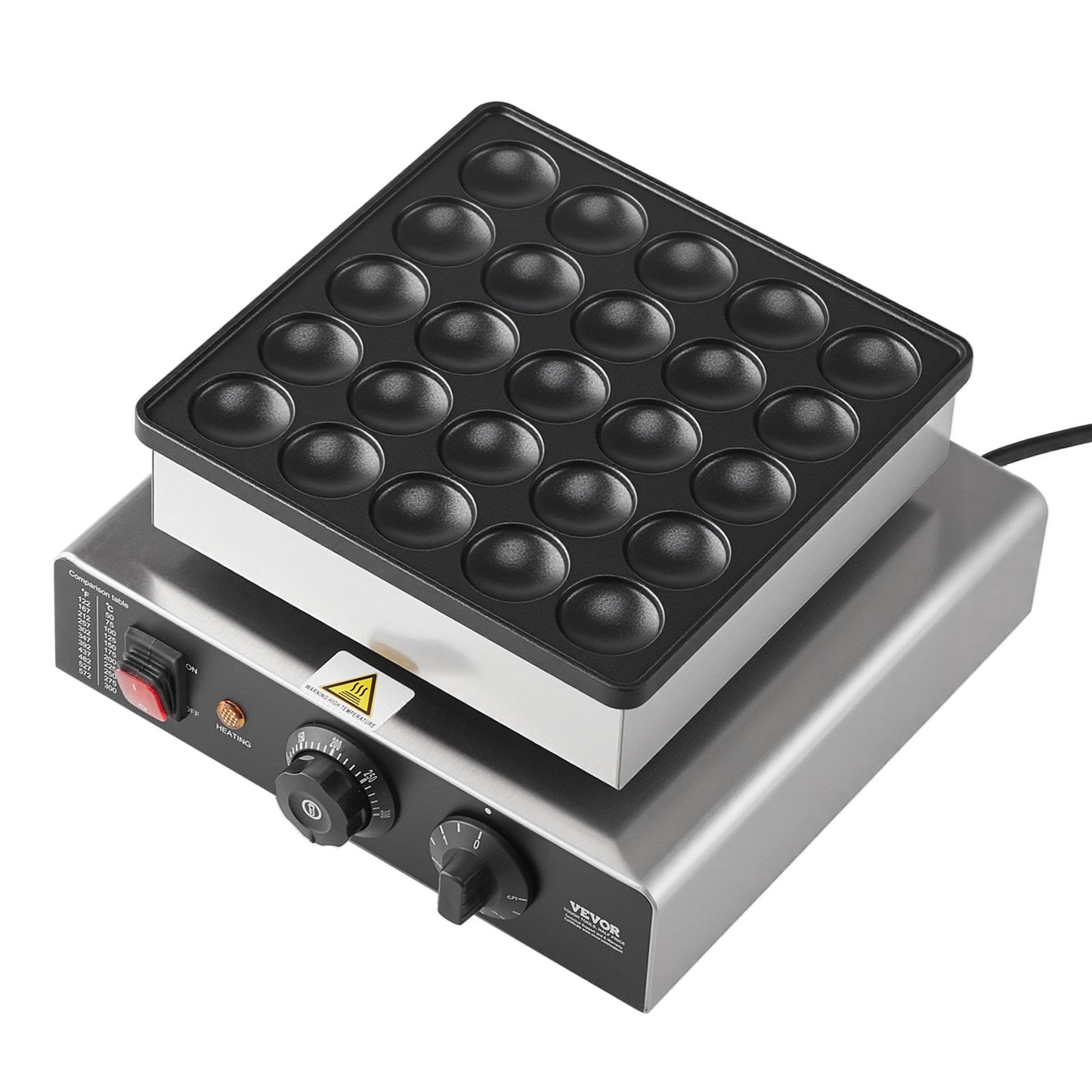 Mini Máquina de Panquecas VEVOR 25 Unidades - Aço Inox