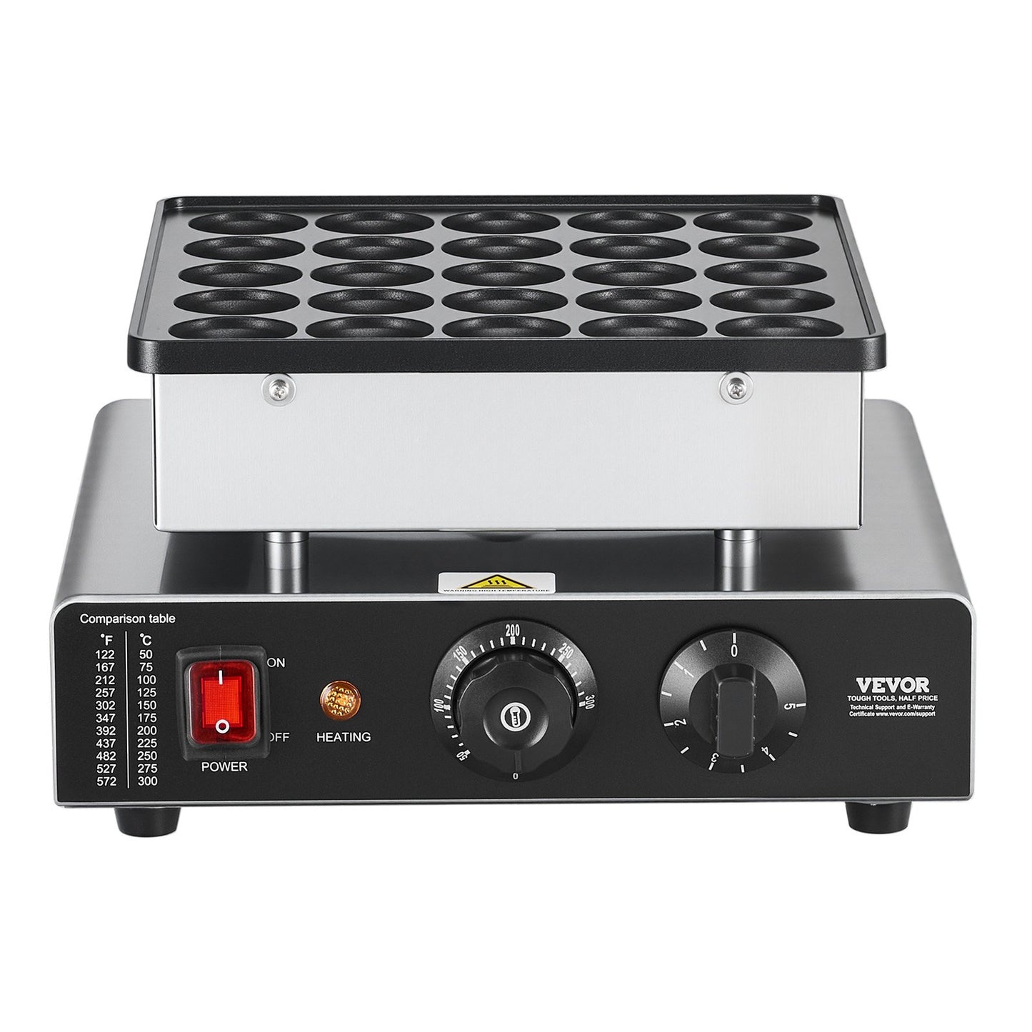 Mini Máquina de Panquecas VEVOR 25 Unidades - Aço Inox