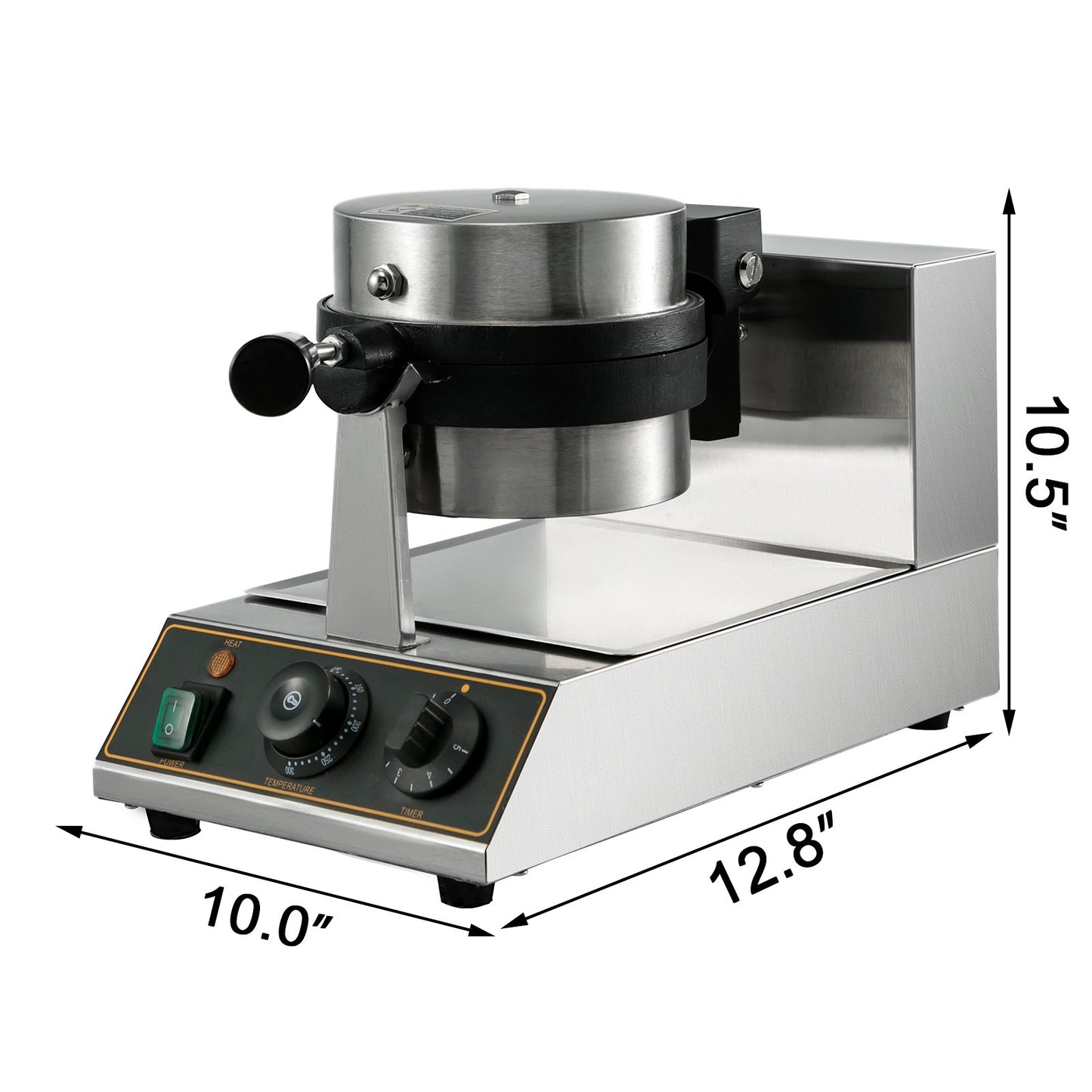 Máquina de Waffles Elétrica Rotativa Profissional Vevor