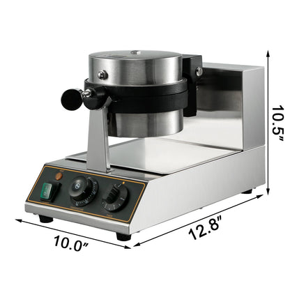 Máquina de Waffles Elétrica Rotativa Profissional Vevor