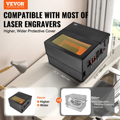 Proteção para Gravadora Laser VEVOR 800x800x500mm