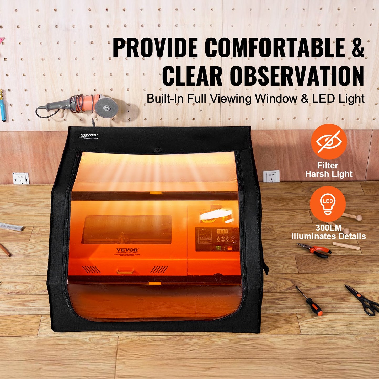 Proteção VEVOR para Gravadora Laser 800x800x500 mm