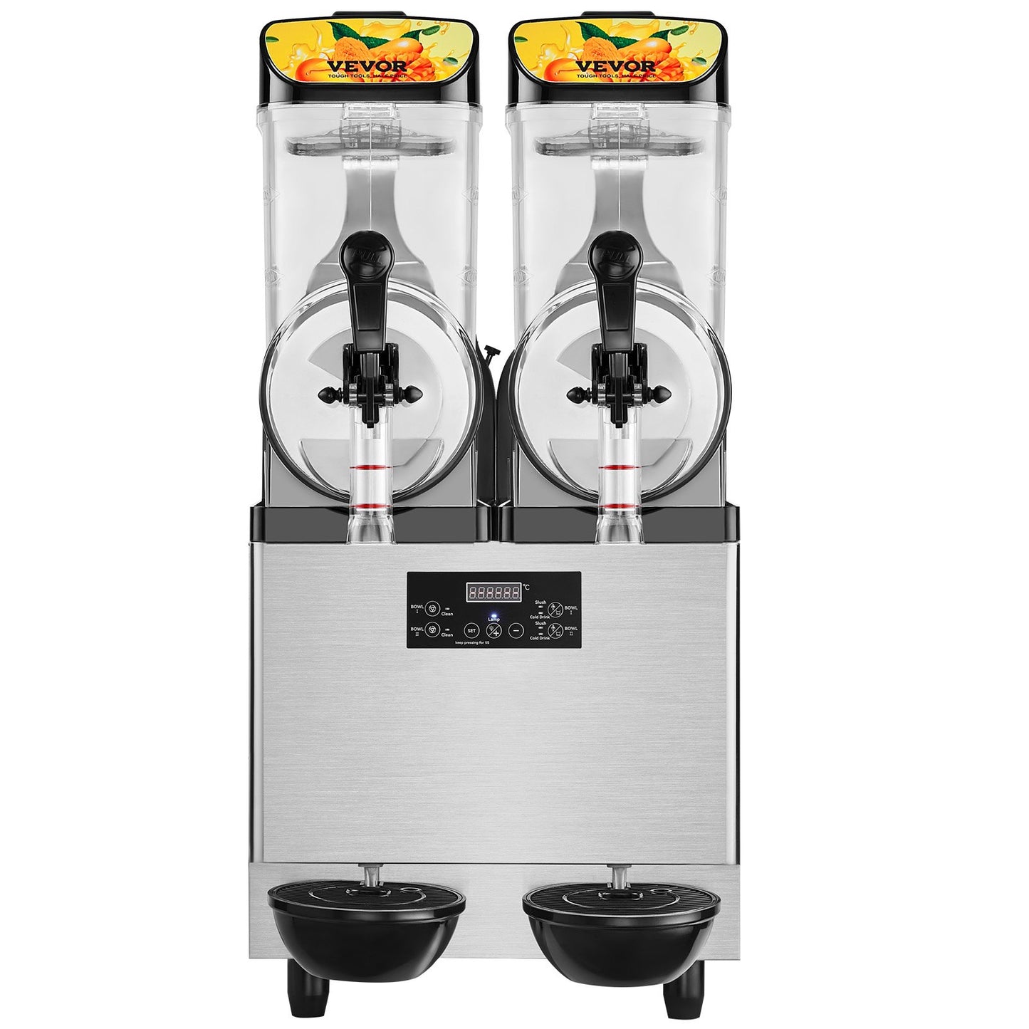 Máquina Slushy Comercial VEVOR 24L Dupla