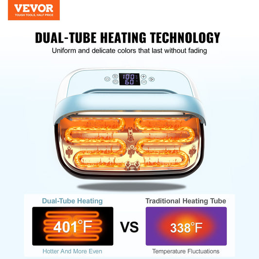 Prensa Térmica Portátil 305x254mm VEVOR com Controlo Preciso