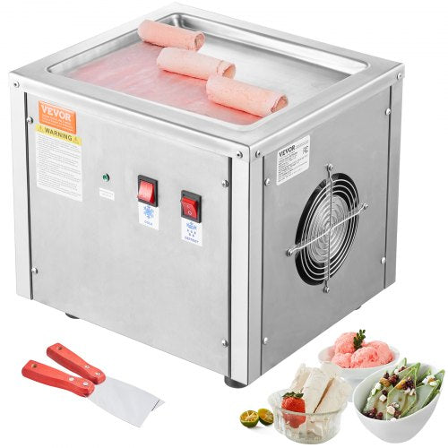 Máquina de Gelado Frito VEVOR com Compressor e Espátulas