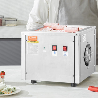 Máquina de Gelado Frito VEVOR com Compressor e Espátulas