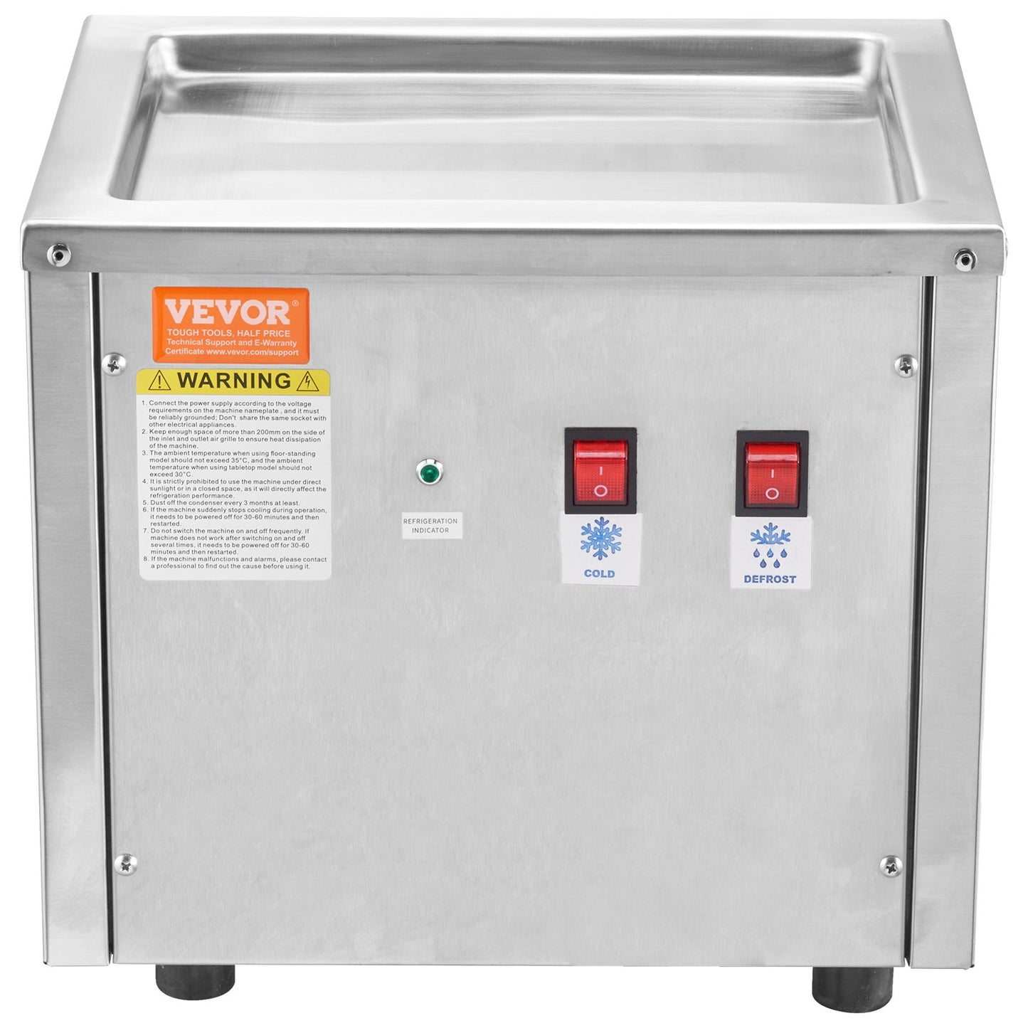 Máquina de Gelado Frito VEVOR com Compressor e Espátulas