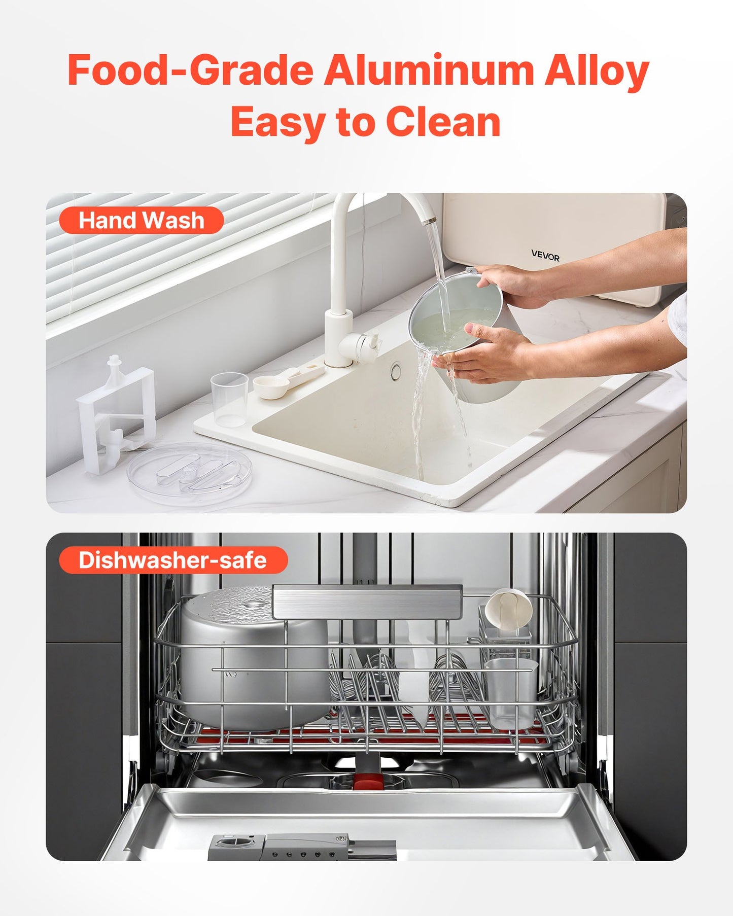 Máquina de Gelados Automática VEVOR 2L com Compressor Integrado