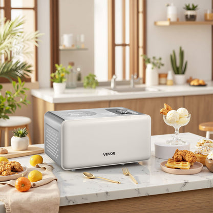 Máquina de Gelados Automática VEVOR 2L com Compressor Integrado